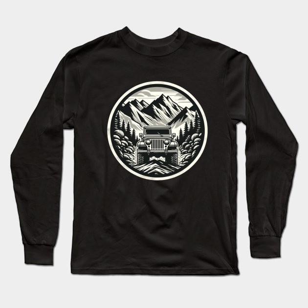 Jeep Wrangler 4x4 Long Sleeve T-Shirt by Operate Dangerously Apparel